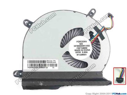 127486 Foxconn NFB90A05H-002 Cooling Fan  FSFT4B5M, DC5V 0.50A, Bare fan， 728050-001 Foxconn NFB90A05H-002 Cooling Fan