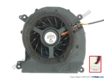 127506 A-Power BS6005M2B-CPU Cooling Fan  w20x3x3, 5V 0.5A, Bare fan A-Power BS6005M2B-CPU Cooling Fan  