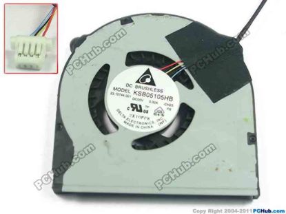 128094 Delta Electronics KSB05105HB Cooling Fan  -CH25, w20x3x3, 5V 0.32A, Bare fan Delta Electronics KSB05105HB Cooling Fan  