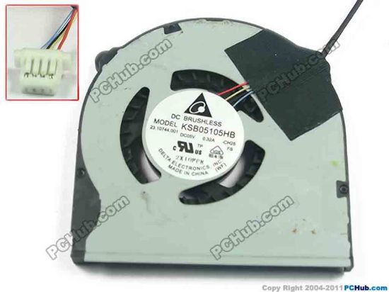 128094 Delta Electronics KSB05105HB Cooling Fan  -CH25, w20x3x3, 5V 0.32A, Bare fan Delta Electronics KSB05105HB Cooling Fan  