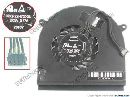 128119 Panasonic UDQFZZH70DQU Cooling Fan  w20x4x4, 5V 0.27A, Bare fan Panasonic UDQFZZH70DQU Cooling Fan  