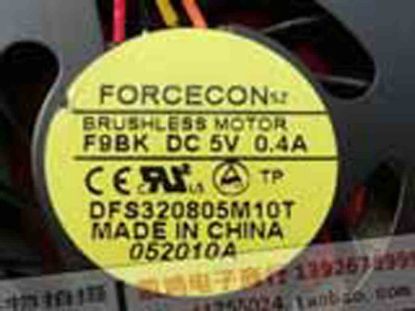 128204 Forcecon DFS300805M10T Cooling Fan  F9BK, DC5V 0.4A, Bare fan Forcecon DFS300805M10T Cooling Fan  