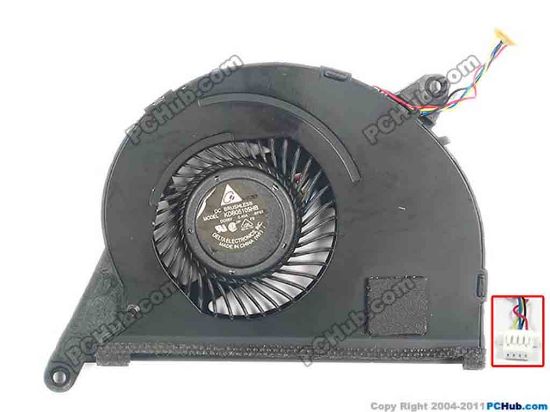 128241 Delta Electronics KDB05105HB Cooling Fan  -BF68, w20x4x4, 5V 0.40A, Bare fan Delta Electronics KDB05105HB Cooling Fan  