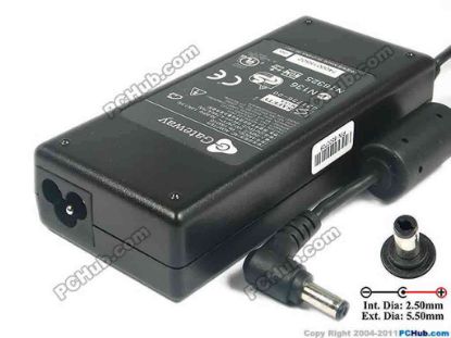 128698 Gateway Common Item (Gateway) AC Adapter- Laptop 19V 4.74A 90W, Barrel 5.5/2.5mm, 3-Prong Gateway Common Item (Gateway) AC Adapter- Laptop 