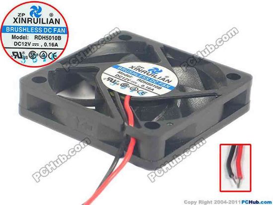 128789 XIFAN / Xinruilian RDH5010B Server - Square Fan RDH5010B, sq50x50x10, 2-wire, 12V 0.16A XIFAN / Xinruilian RDH5010B Server - Square Fan 