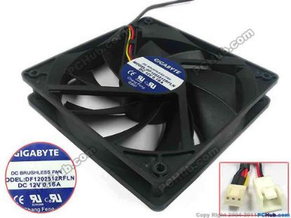 129305 Other Brands Gigabyte Server - Square Fan DF1202512RFLN, sq120x120x25, w700x5x6, 12V 0.16A Other Brands Gigabyte Server - Square Fan 