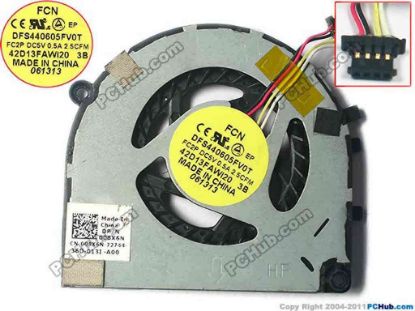 129350 Forcecon DFS440605FV0T Cooling Fan  FC2P, DC5V 0.50A, Bare fan Forcecon DFS440605FV0T Cooling Fan  