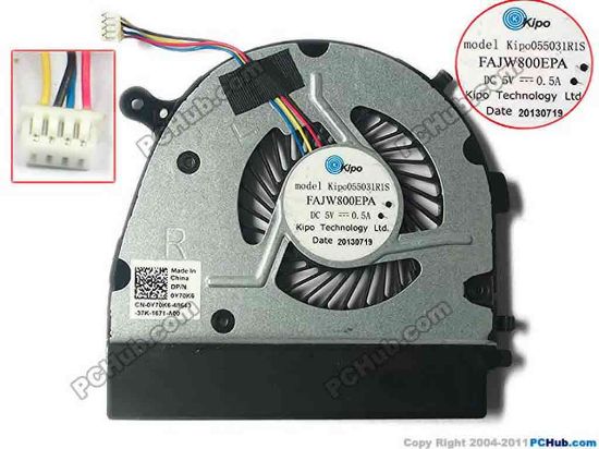 129368 Kipo 055031R1S Cooling Fan  FAJW800EPA, DC5V 0.50A, Bare fan Kipo 055031R1S Cooling Fan  