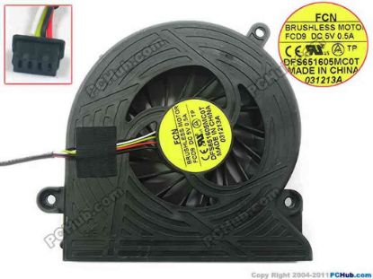 129370 Forcecon DFS651605MC0T Cooling Fan   FCD9, DC5V 0.40A, Bare fan Forcecon DFS651605MC0T Cooling Fan  