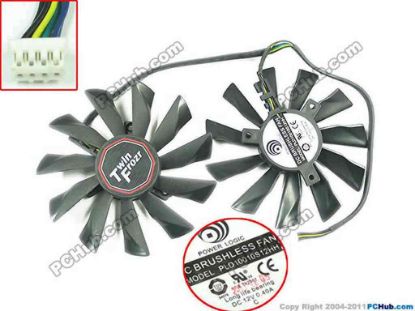 129411 Power Logic PLD10010S12HH Server - Frameless / GPU Fan w60x8x4, 12V 0.40A, 2 fan Power Logic PLD10010S12HH Server - Frameless / GPU Fan 