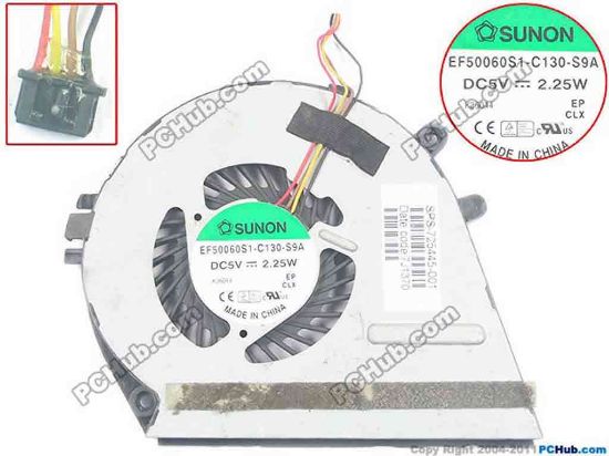 129530 HP ENVY 14-k000 Sleekbook Series Cooling Fan  725445-001, 5V 2.25W HP ENVY 14-k000 Sleekbook Series Cooling Fan  