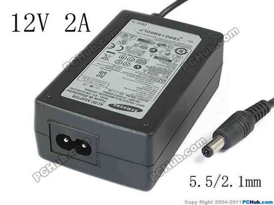 130107 APD / Asian Power Devices DA-24B12-FAC AC Adapter - NEW Original 12V 2A, Barrel 5.5/2.1mm, 2-Prong , New APD / Asian Power Devices DA-24B12-FAC AC Adapter - NEW Original 