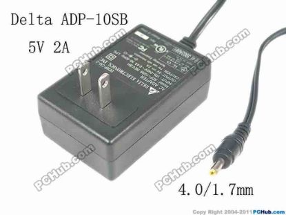 130116 Delta Electronics ADP-10SB AC Adapter - NEW Original 5V 2A, 4.0/1.7mm, US 2-Pin, New Delta Electronics ADP-10SB AC Adapter - NEW Original 