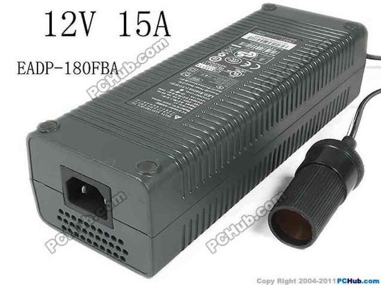 130131 Delta Electronics EADP-180FBA AC Adapter - NEW Original 12V 15A, Car, 12V Socket, IEC C18 Delta Electronics EADP-180FBA AC Adapter - NEW Original 