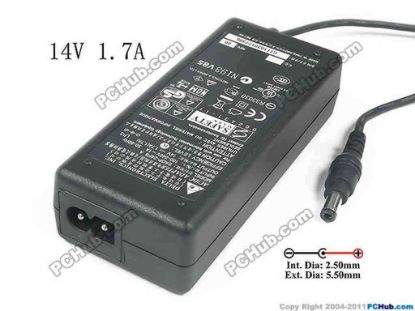 130135 Delta Electronics EADP-24FB AC Adapter - NEW Original 14V 1.7A, 5.5/2.5mm, 2-Prong, New Delta Electronics EADP-24FB AC Adapter - NEW Original 