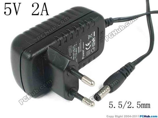130175 Ktec KSAC0500200W1EU AC Adapter - NEW Original 5V 2A, 5.5/2.5mm, EU 2-Pin, New Ktec KSAC0500200W1EU AC Adapter - NEW Original 