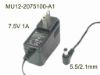 130183 LEI / Leader MU12-2075100-A1 AC Adapter - NEW Original 7.5V 1A, 5.5/2.1mm, US 2-Pin , New LEI / Leader MU12-2075100-A1 AC Adapter - NEW Original 