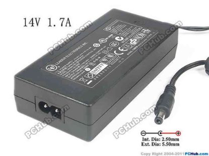 130186 LEI / Leader NU24-2140170-13 AC Adapter - NEW Original 14V 1.7A, 5.5/2.5mm, 2-Prong, New LEI / Leader NU24-2140170-13 AC Adapter - NEW Original 