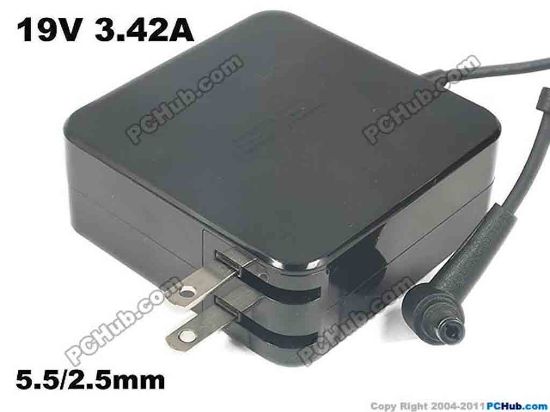 130200 LITE-ON PA-1650-93 AC Adapter - NEW Original 19V 3.42A, Barrel 5.5/2.5mm, US 2-Pin Plug LITE-ON PA-1650-93 AC Adapter - NEW Original 