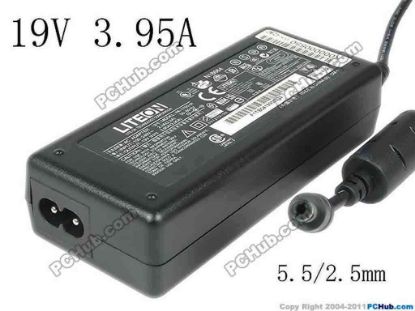 130202 LITE-ON PA-1750-29 AC Adapter - NEW Original 19V 3.95A, Barrel 5.5/2.5mm, 2-Prong, New LITE-ON PA-1750-29 AC Adapter - NEW Original 