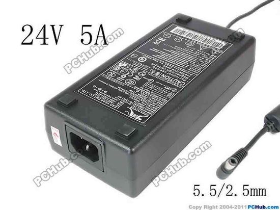 130230 Tiger Power TG-12001-ES AC Adapter - NEW Original 24V 5A, 5.5/2.5mm, C14 , New Tiger Power TG-12001-ES AC Adapter - NEW Original 