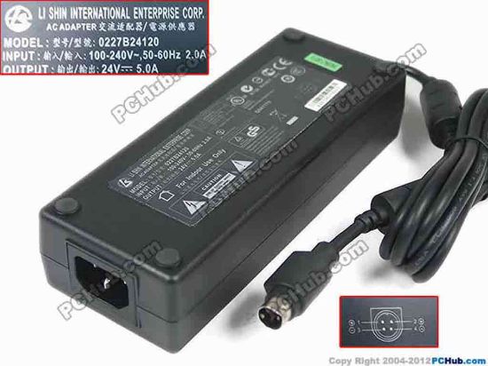 130236 ASUS Common Item (Asus) AC Adapte  24V 5A, 4-Pin Din, IEC C14 ASUS Common Item (Asus) AC Adapter