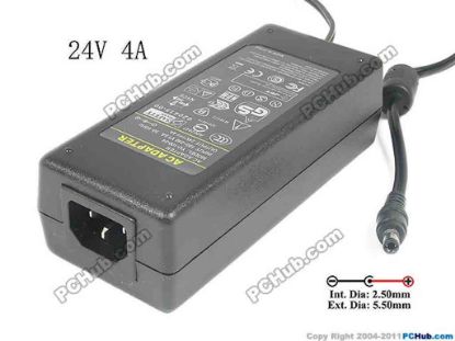 130605 PCH OEM Power AC Adapter - Compatible YU2404, 24V 4A 5.5/2.5mm, C14, New PCH OEM Power AC Adapter - Compatible