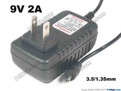 130814 PCH OEM Power AC Adapter - Compatible WYT-00902000, 9V 2A 3.5/1.35mm, US 2-Pin, New PCH OEM Power AC Adapter - Compatible 