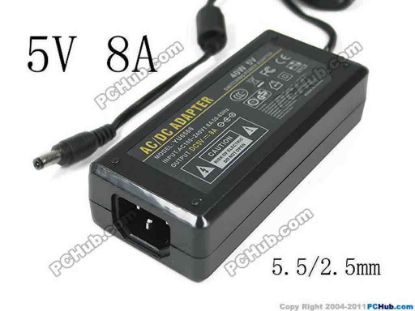 130829 PCH OEM Power AC Adapter - Compatible YU-0508, 5V 8A 5.5/2.5mm, Nrew PCH OEM Power AC Adapter - Compatible 