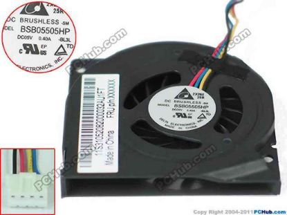 130901 Delta Electronics BSB05505HP Cooling Fan  BL3L, DC5V 0.40A, Bare fan, New Delta Electronics BSB05505HP Cooling Fan  