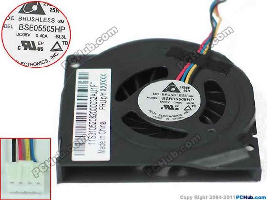 130901 Delta Electronics BSB05505HP Cooling Fan  BL3L, DC5V 0.40A, Bare fan, New Delta Electronics BSB05505HP Cooling Fan  