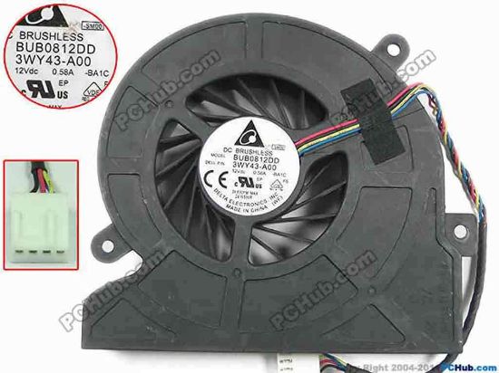 130904 Delta Electronics BUB0812DD Cooling Fan  BA1C, DC12V 0.58A, Bare fan Delta Electronics BUB0812DD Cooling Fan  