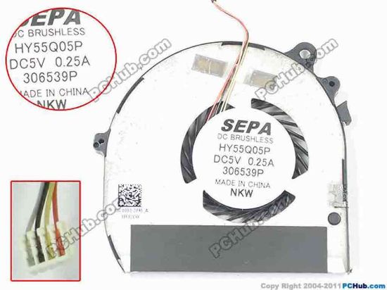 131001 SEPA HY55Q05P Cooling Fan  DC5V 0.25A, Bare SEPA HY55Q05P Cooling Fan  