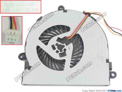 131049 Delta Electronics KSB05105HA Cooling Fan  CG91, DC5V 0.35A, Bare fan Delta Electronics KSB05105HA Cooling Fan  