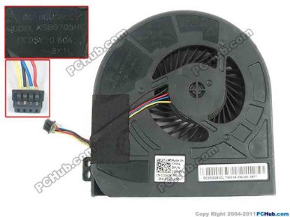 131058 Delta Electronics KSB0705HC Cooling Fan  -BK1L, DC5V 0.6A, Bare fan Delta Electronics KSB0705HC Cooling Fan