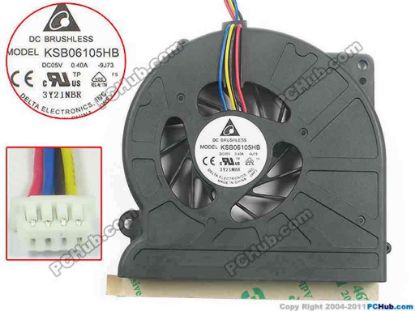 131498 Delta Electronics KSB06105HB Cooling Fan  -7H95, DC5V 0.40A bare fan Delta Electronics KSB06105HB Cooling Fan  