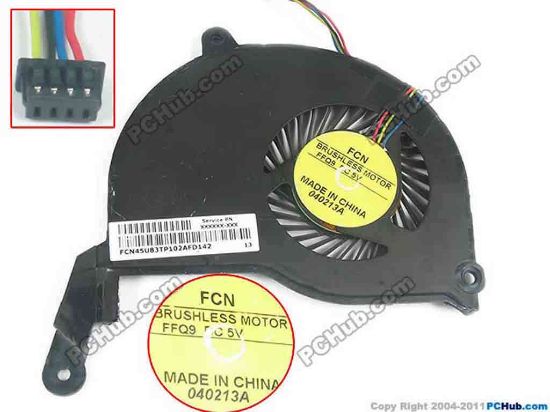 131943 Forcecon DFS531105MC0T Cooling Fan  -FFG9, TP102A,DC5V 0.5A, Bare fan  Forcecon DFS531105MC0T Cooling Fan  