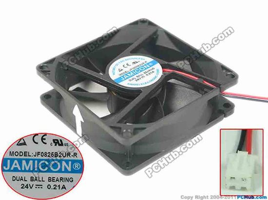 132859 ZOther Brands JF0825B2UR-R Server - Square Fan sq80x80x25mm, 2-wire, 24V 0.21A ZOther Brands JF0825B2UR-R Server - Square Fan 