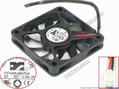132919 ARX FD1260-S3112A Server - Square Fan sq60x60x10mm, w90x2x2, 12V 0.14A ARX FD1260-S3112A Server - Square Fan 