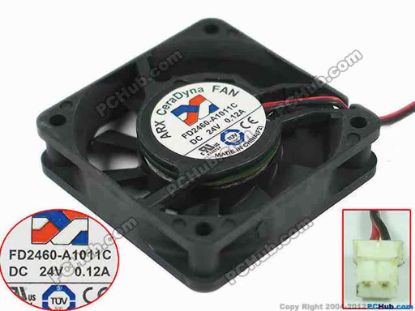 132923 ARX FD2460-A1011C Server - Square Fan sq60x60x15mm, w70x2x2, 24V 0.12A ARX FD2460-A1011C Server - Square Fan