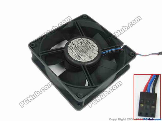 132962 ebm-papst 4214/19 Server - Square Fan sq120x120x38mm, w60x3x3, 24V 4.9W ebm-papst 4214/19 Server - Square Fan 