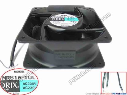 133038 ORIX MRS16-TUL  Server - Square Fan sq160x160x62mm, 3-wire, 230V 45W ORIX MRS16-TUL  Server - Square Fan 
