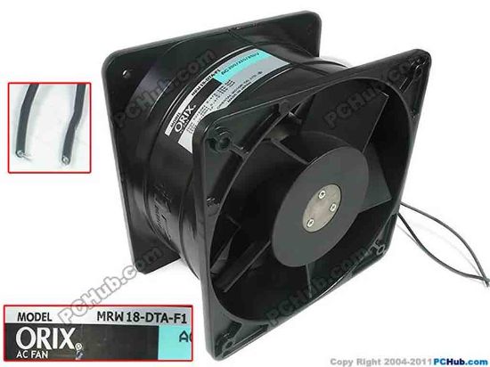 133043 ORIX MRW18-DTA-F1 Server - Square Fan sq180x180x110mm, 2-wire, 220V 0.40A ORIX MRW18-DTA-F1 Server - Square Fan 