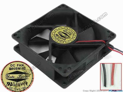 133134 Y.L FAN / Yate Loon D90BM-12 Server - Square Fan sq90x90x25mm, 2-wire, 12V 0.19A Y.L FAN / Yate Loon D90BM-12 Server - Square Fan 