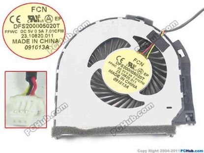 133390 Forcecon DFS200005020T Cooling Fan  FFWC, DC5V 0.50A, Bare fan Forcecon DFS200005020T Cooling Fan