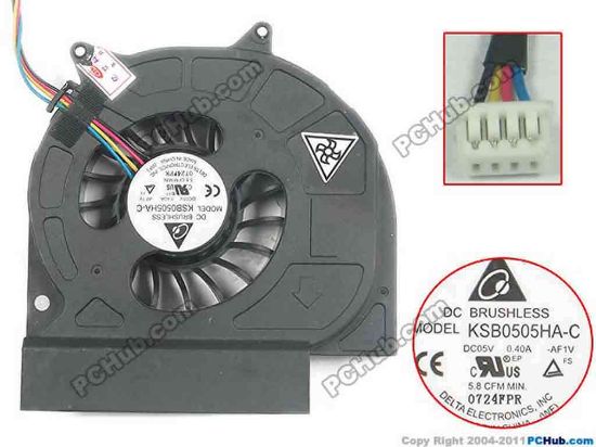 133495 Dell Latitude E6420 Cooling Fan  -AF1V, DC5V 0.40A, Bare fan Dell Latitude E6420 Cooling Fan  