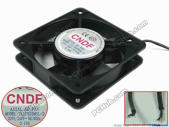 133564 CNDF TA11025MSL-2 Server - Square Fan sq110x110x25mm, 2-wire, 220V 0.10A CNDF TA11025MSL-2 Server - Square Fan 