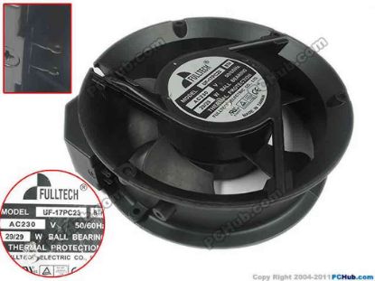 133595 FULLTECH UF-17PC23 Server - Round Fan dia170x170x50mm, 2-pin, 230V 29W FULLTECH UF-17PC23 Server - Round Fan 