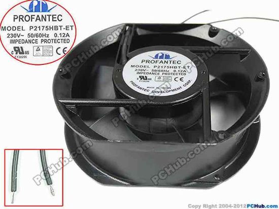 133668 PROFANTEC P2175HBT-ETS Server - Round Fan dia172x150x51mm, 2-pin, 230V 0.12A PROFANTEC P2175HBT-ETS Server - Round Fan