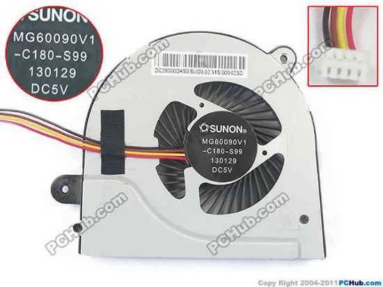 133888 SUNON MG60090V1-C180-S99 Cooling Fan  5V , w20x4x4 SUNON MG60090V1-C180-S99 Cooling Fan  